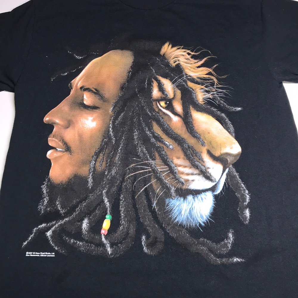Zion Bob Marley & lion shirt Reggae size medium